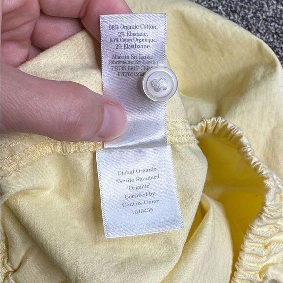 Everlane Yellow Organic Cotton Bubble Top Short Sleeve Shirt Size Large NWT - Picture 4 of 7